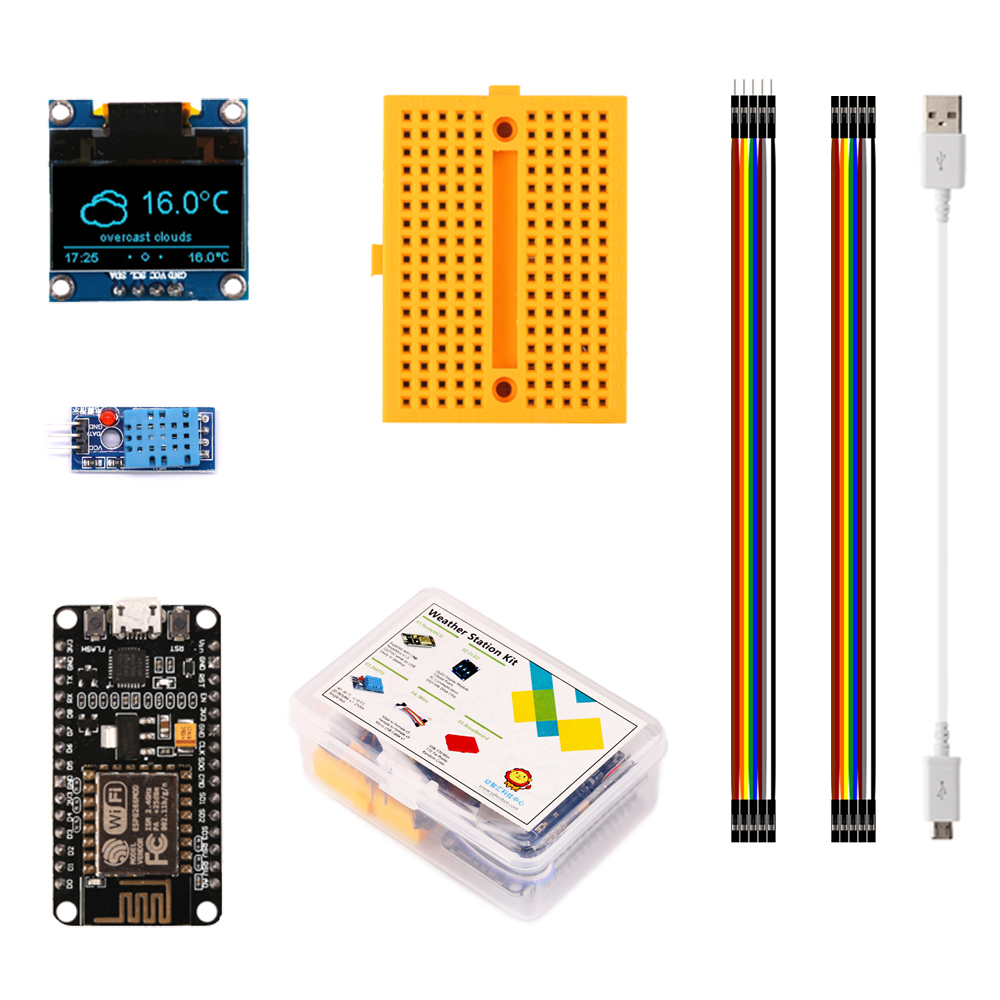 Esp8266 - ESP8266 Weerstation Diy Kit Met Temperatuur