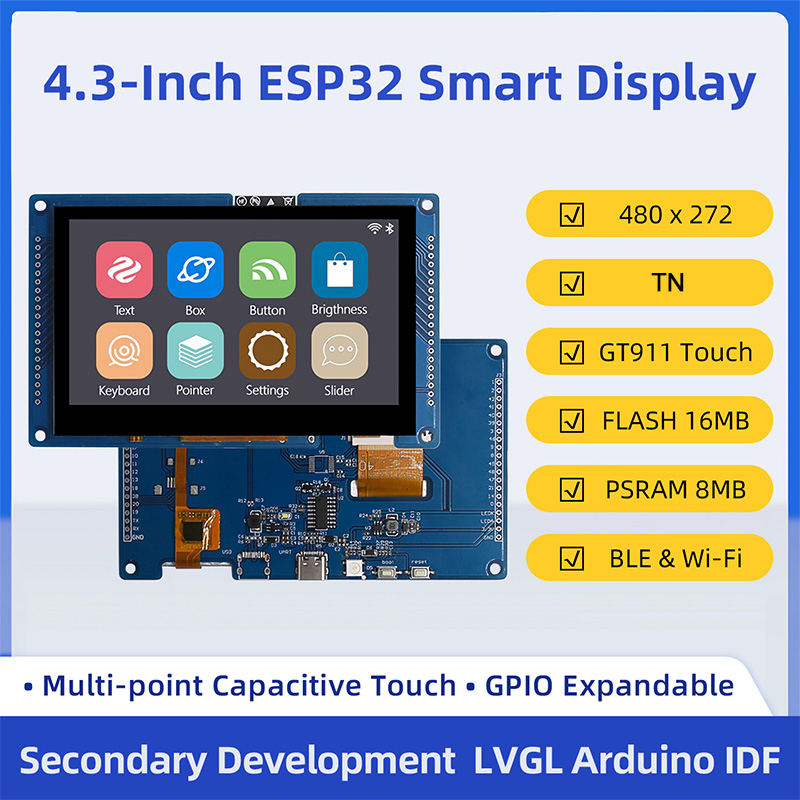 Esp32 P4 - ESP32 S3 4,3 inch 480*272 capacitief