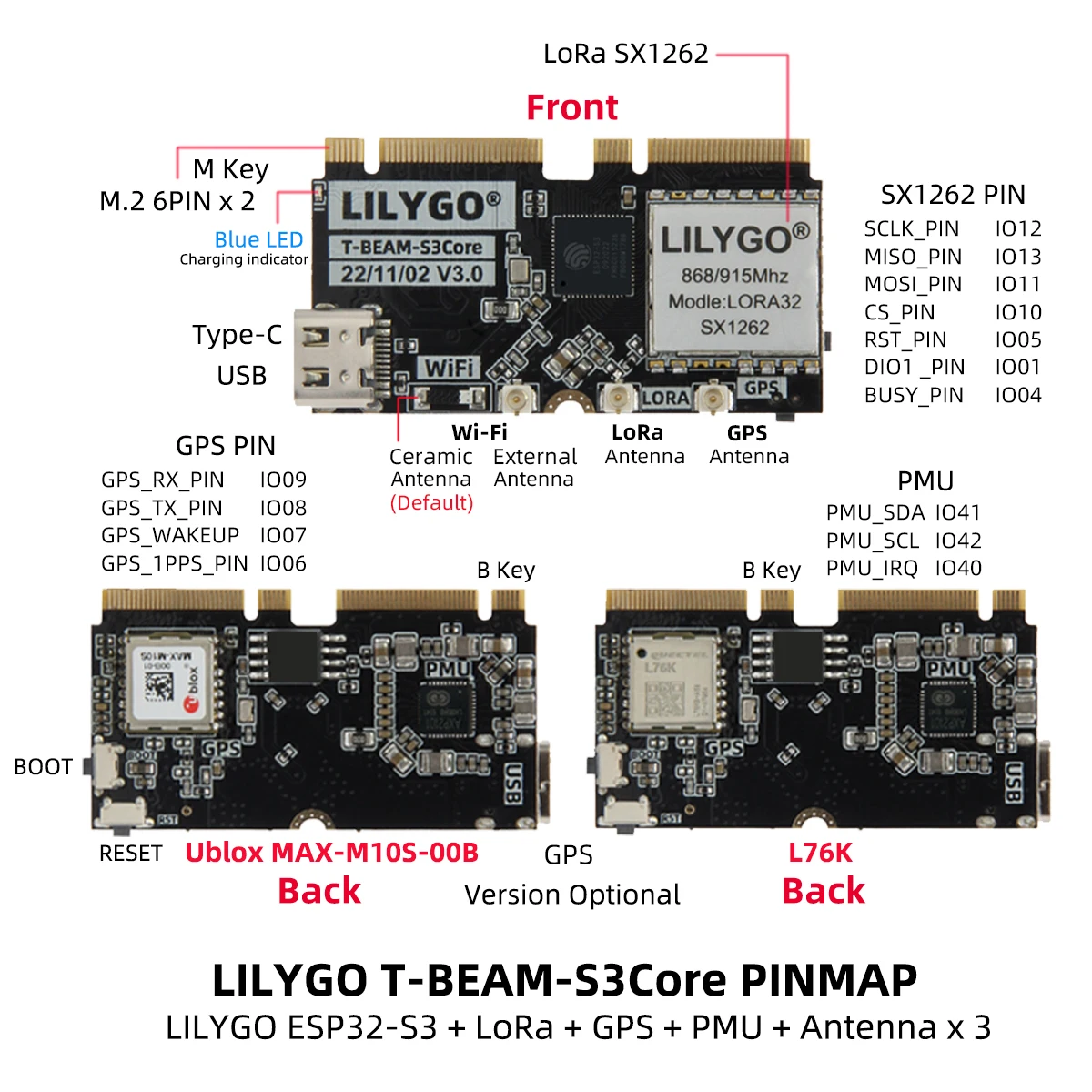 LILYGO T-BEAM-CORE V3.0 L76K U - Esp32 Development Board recensie en prijs