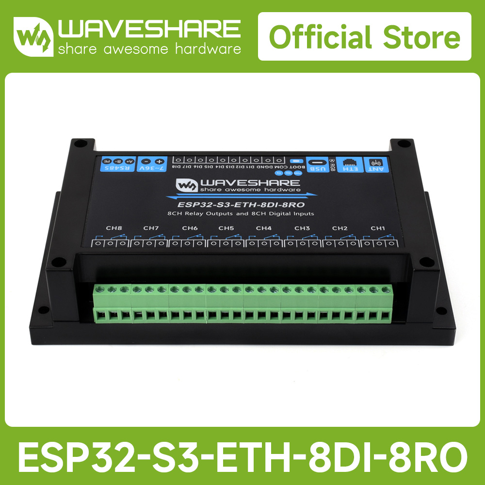Waveshare industriële 8-kanaal - Esp32 Uart Module recensie en prijs