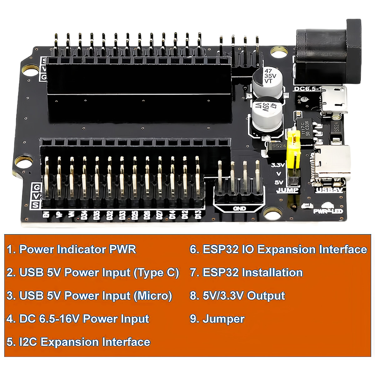 ESP32-WROOM-32 Uitbreiding Dev - Esp32 Devkit recensie en prijs