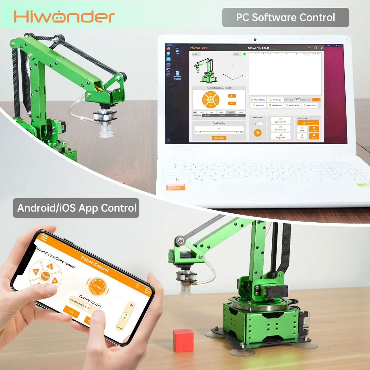 Hiwonder MaxArm 4DOF robotarm  - Esp32 recensie en prijs